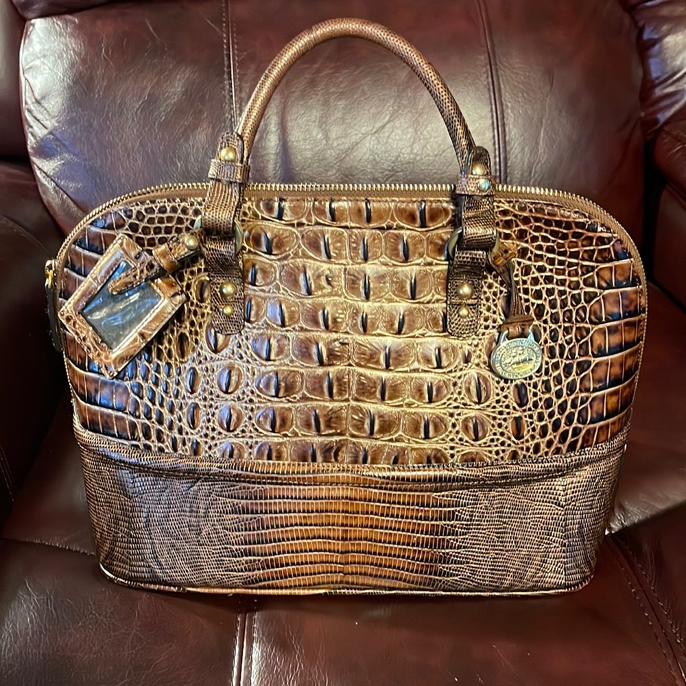 Brahmin Jessica Melbourne, chestnut in color.